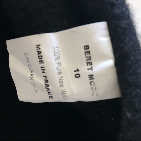 Made in France Wool Classic French Beret Hat Black Unisex - Picture 4 of 10